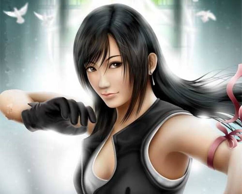 female fighter with black hair