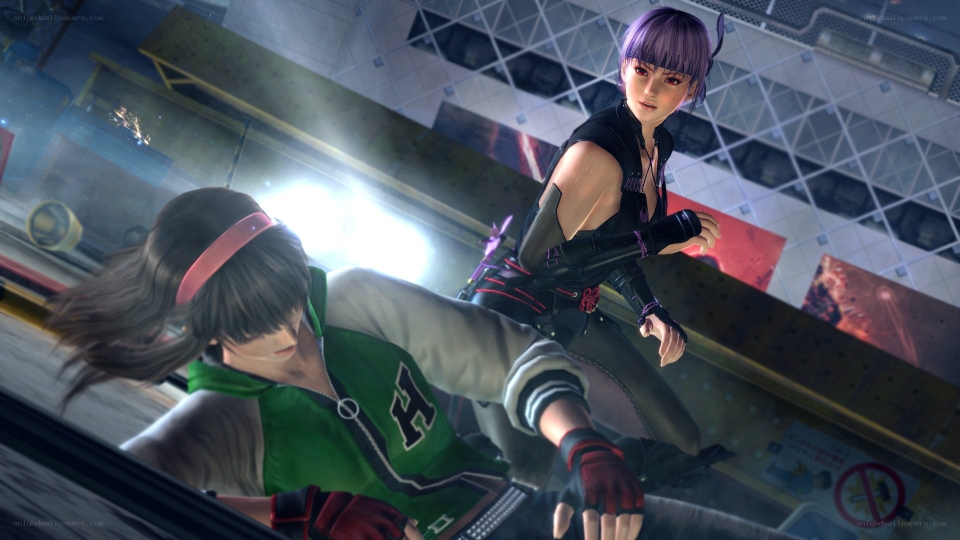 Female fighters in action