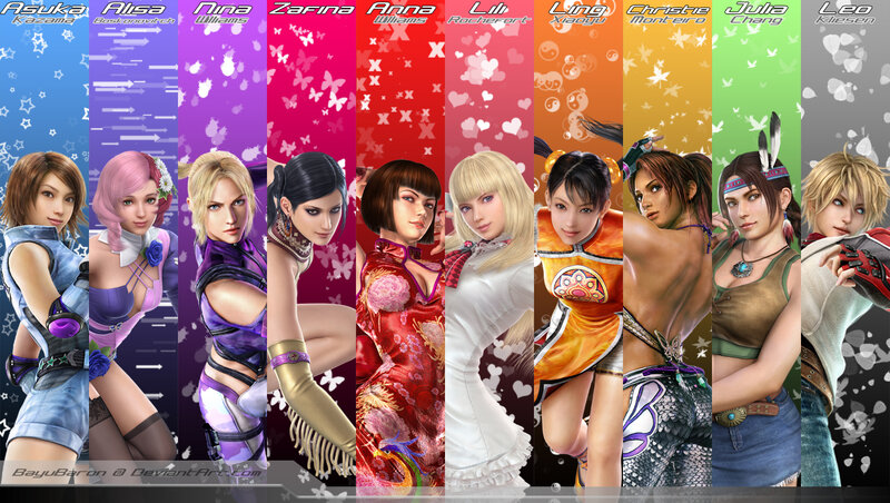 Female Fighters in Colorful Panels