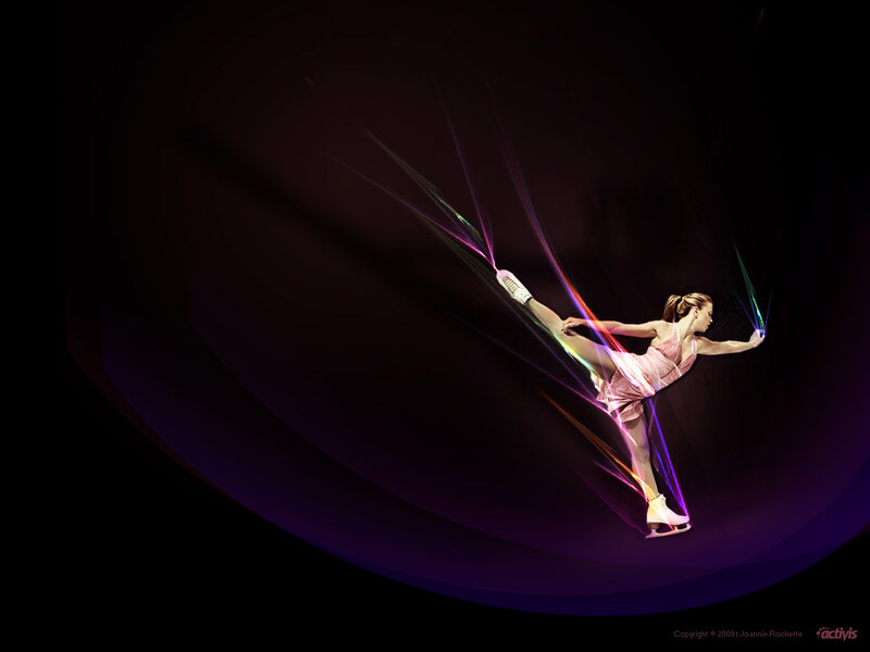 Female Figure Skater — Black, Dramatic