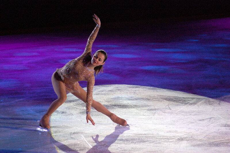 Female Figure Skater — Purple, Dramatic, Night