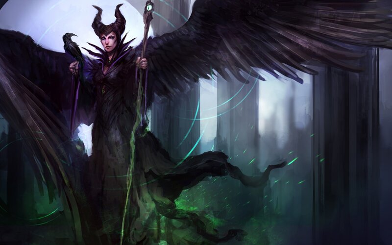 Female Figure with Wings — Black, Dramatic