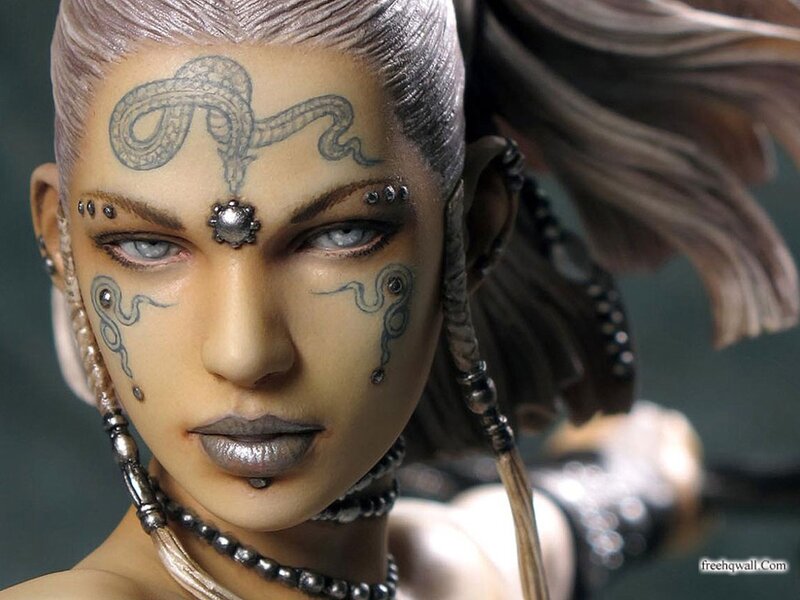 Female Figurine with Tattoos