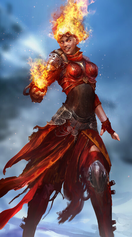 Female Fire Mage — Red