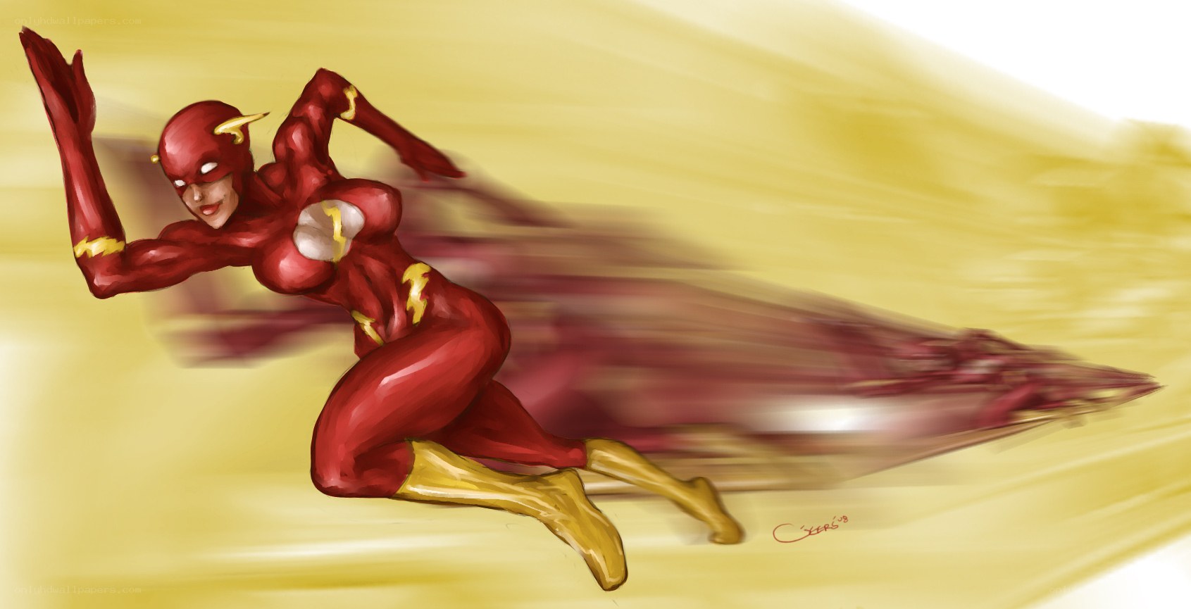 female flash running