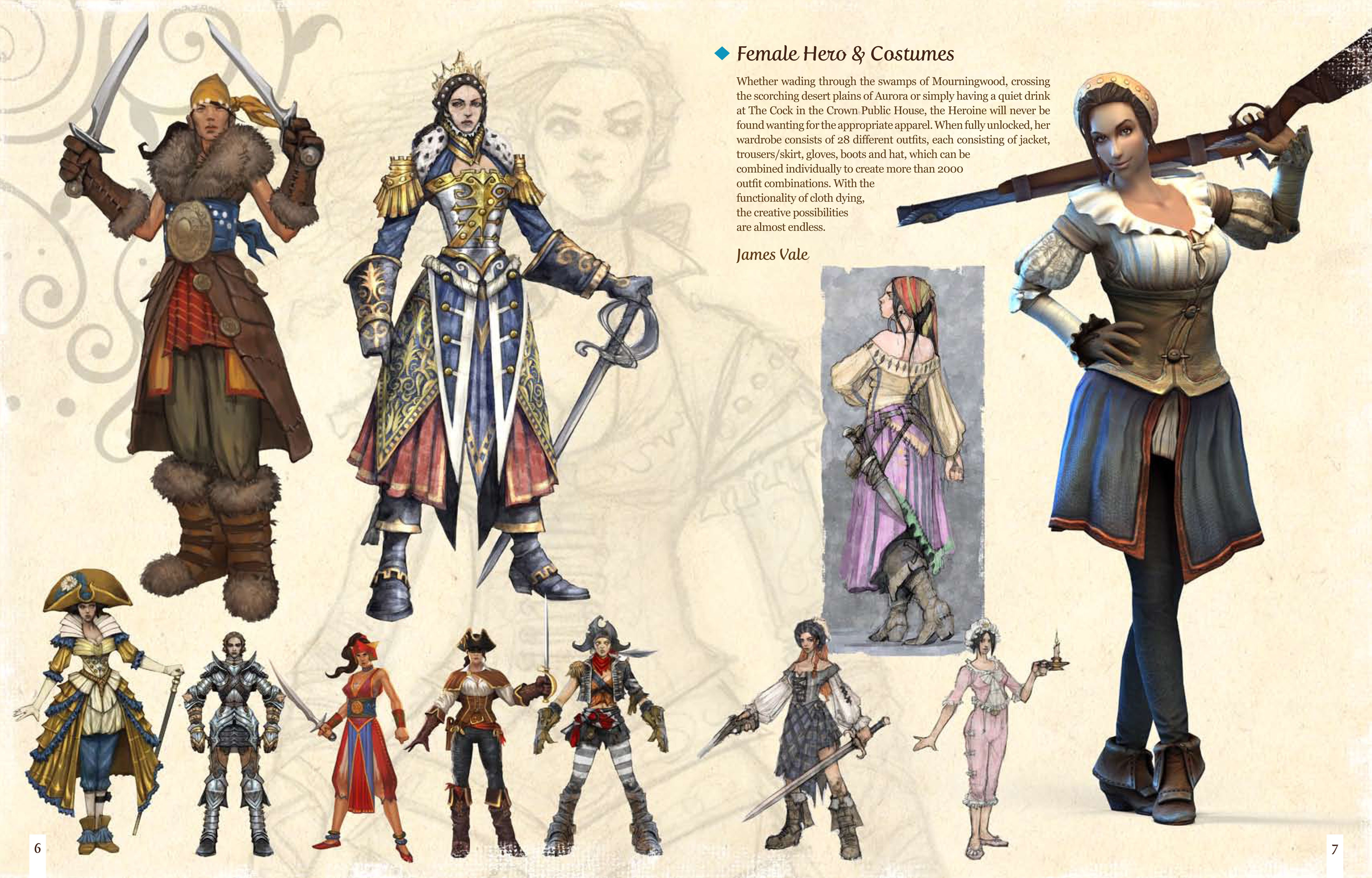 Female Hero Costumes Concept Art