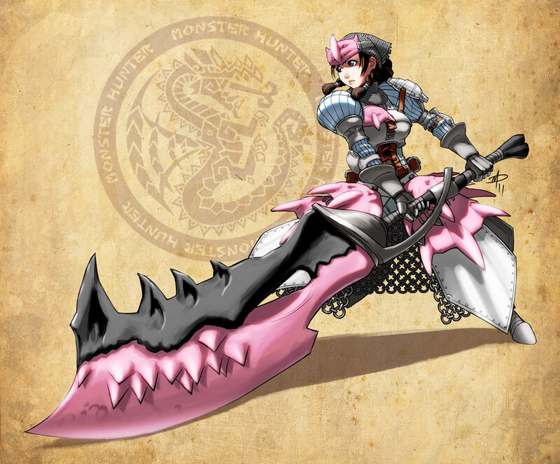 Female Hunter with Large Weapon