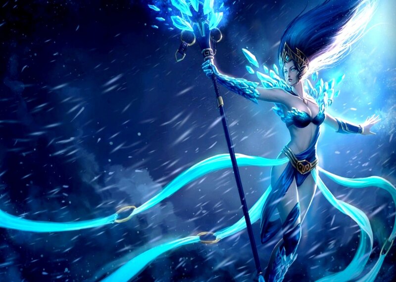 Female Ice Mage — Blue