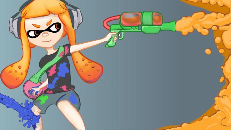 Female Inkling with Gun