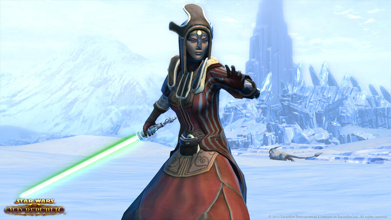 Female Jedi in Snow