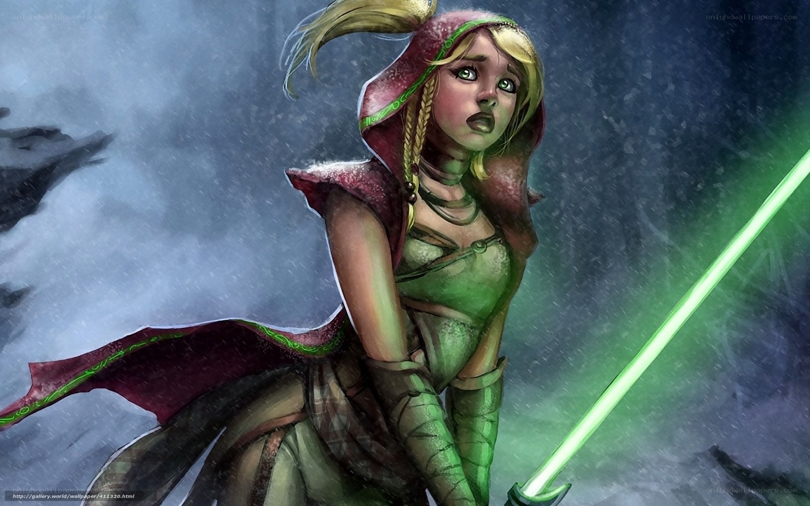 female jedi in storm