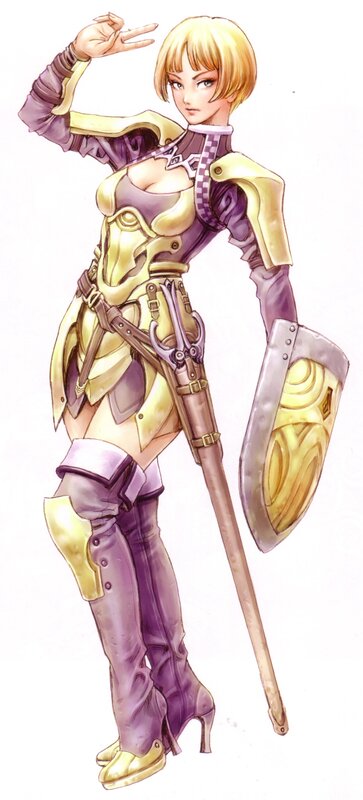 female knight character art