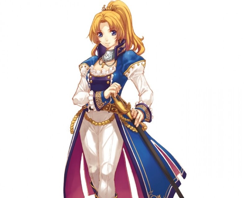 female knight character art