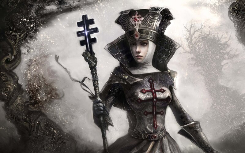 female knight in armor