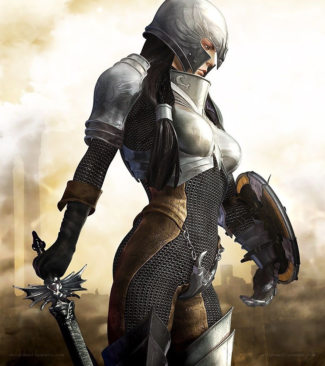 female knight in armor