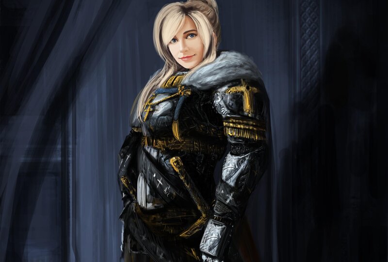 female knight in armor