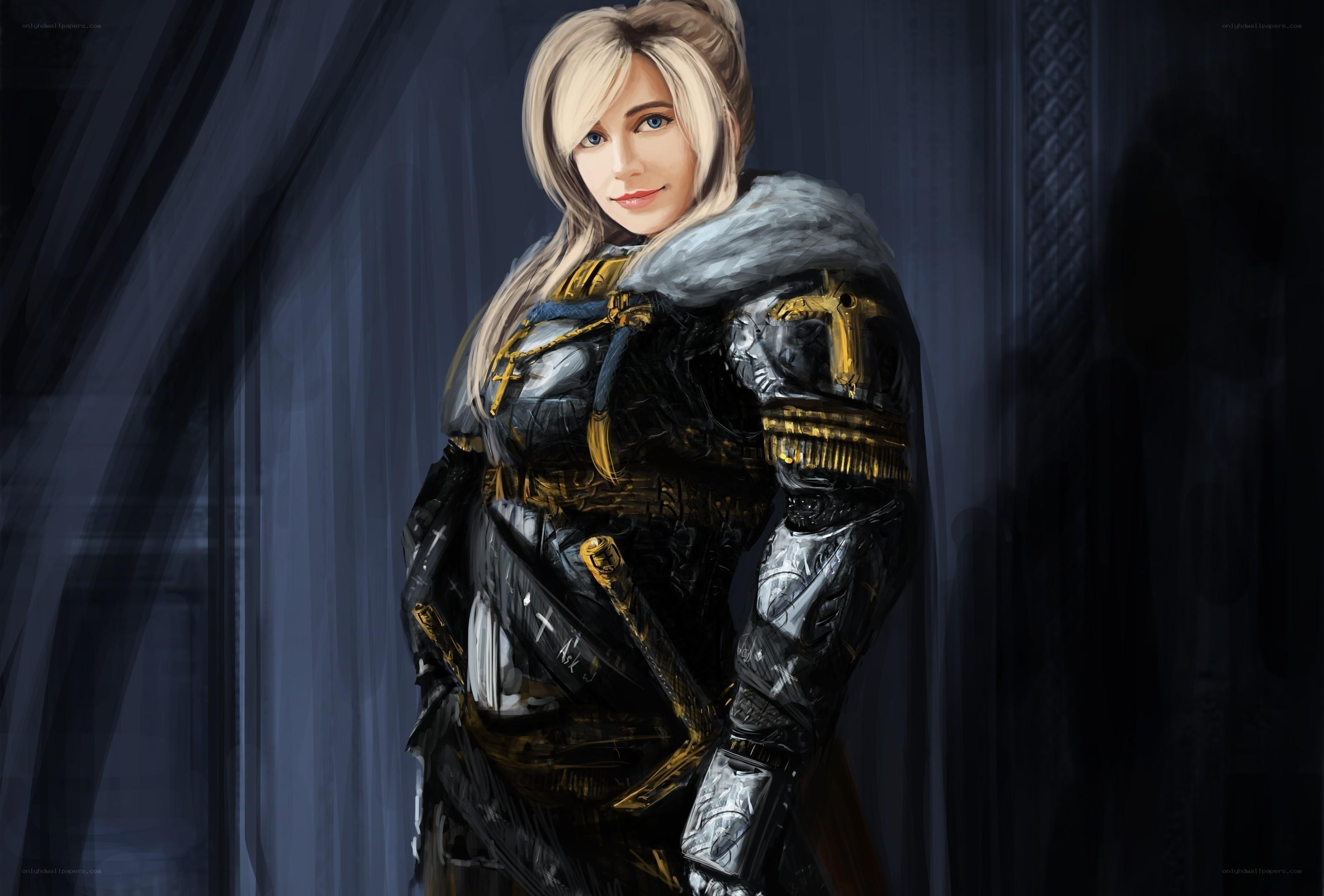female knight in armor