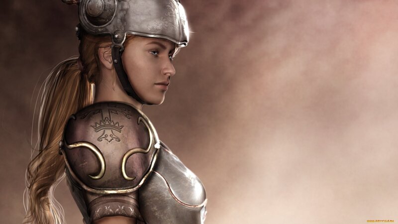 female knight in armor