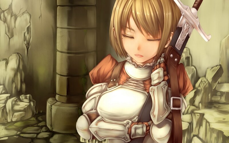 female knight in armor