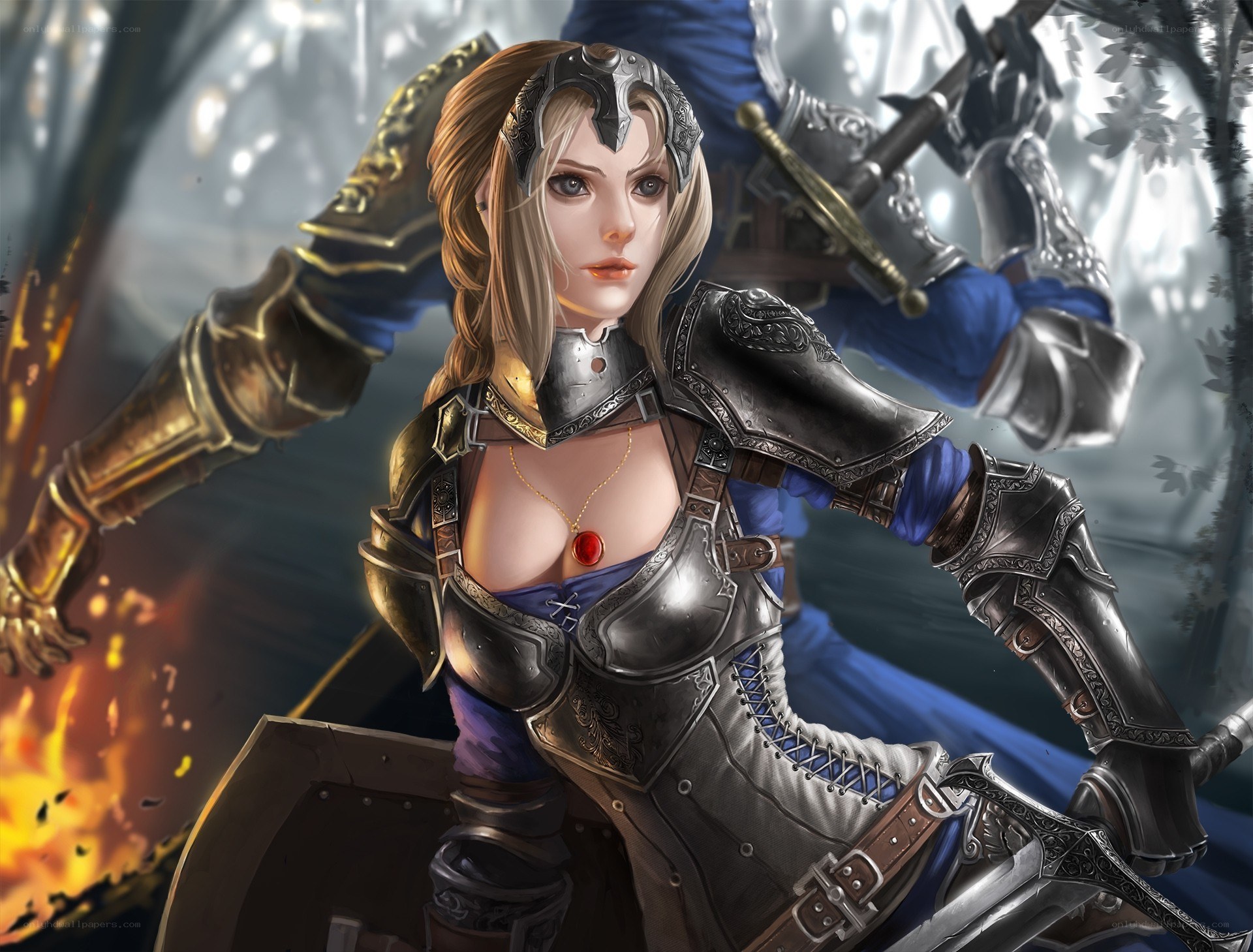 female knight in armor