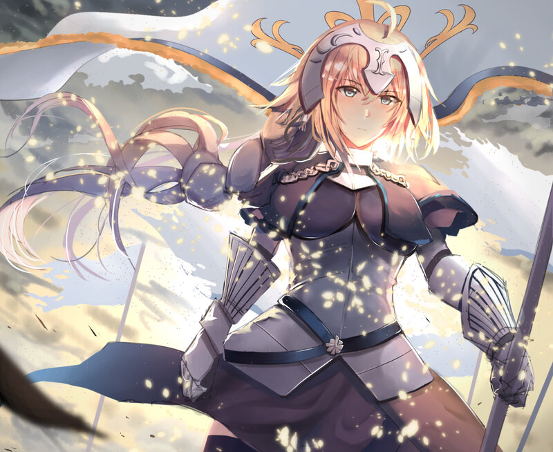 Female Knight in Armor — Purple, Dramatic, Anime