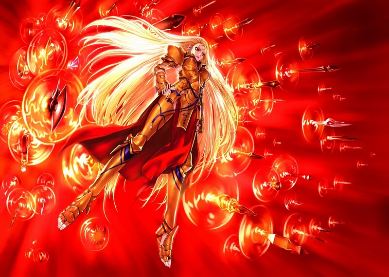 Female Knight in Armor — Red, Dramatic