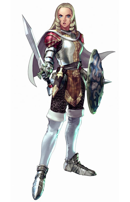 Female Knight in Armor — Silver, Determined