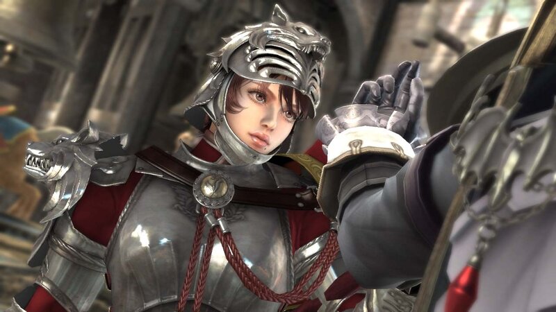 Female Knight in Armor — Silver, Dramatic