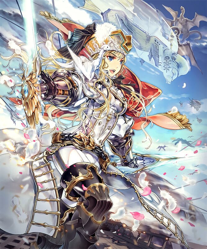 Female Knight in Armor — White, Dramatic, Anime, Sword