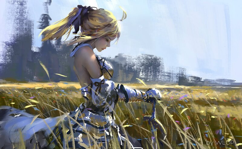 Female Knight in Field