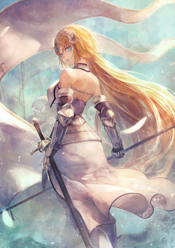 Female Knight with Long Hair — Gold