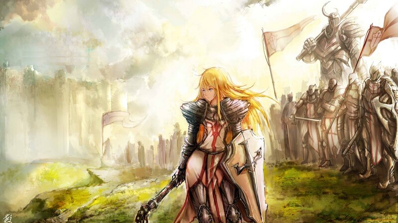Female Knight with Long Hair