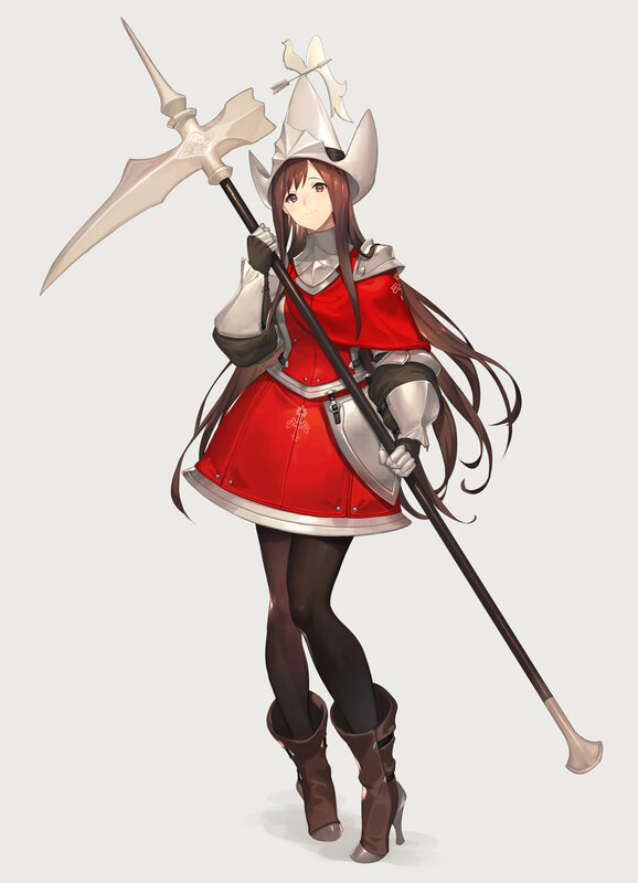 Female Knight with Polearm