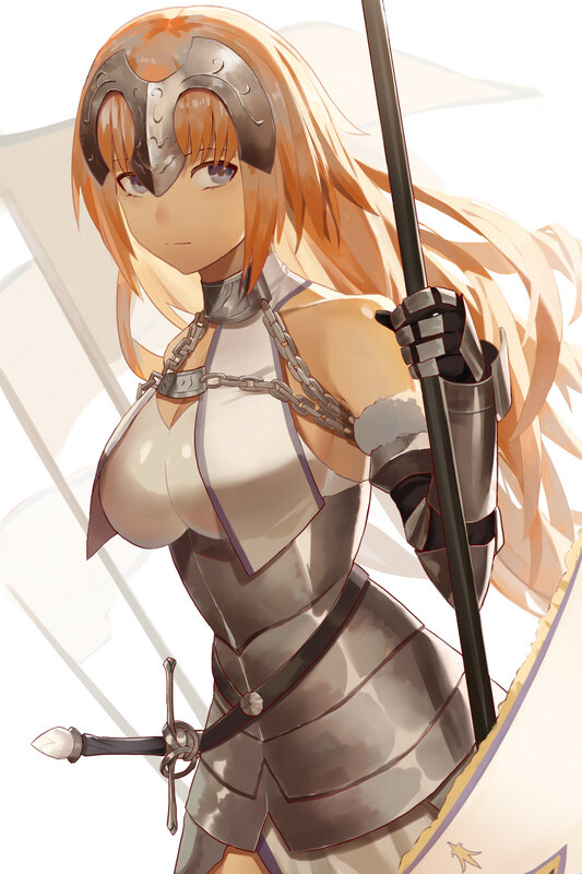Female Knight with Spear — Orange