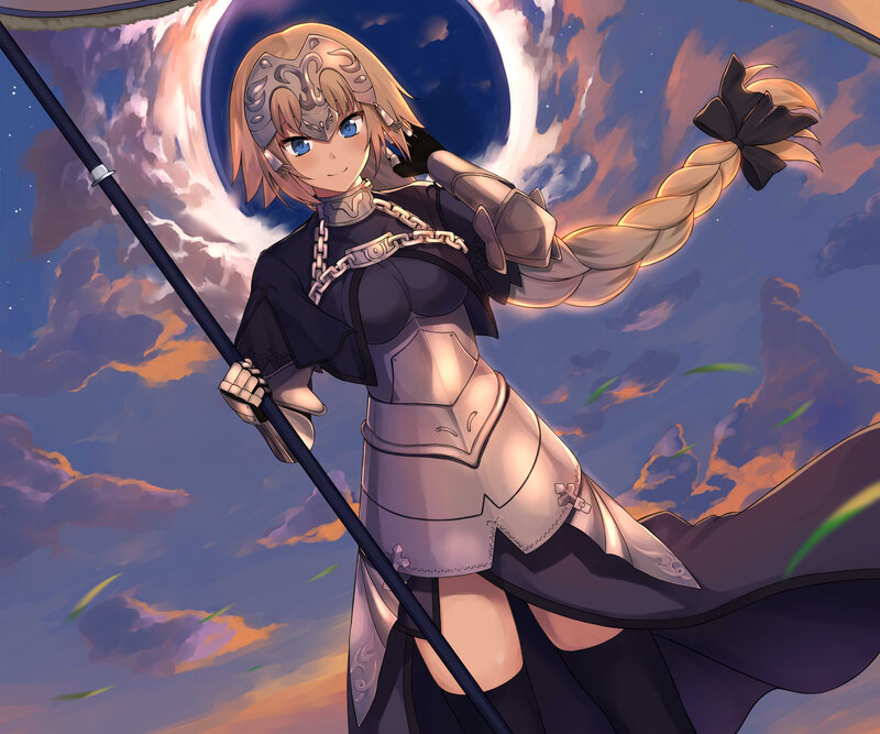 Female Knight with Spear — Purple
