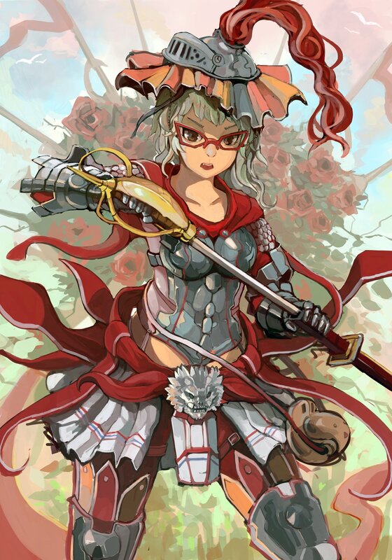 female knight with sword