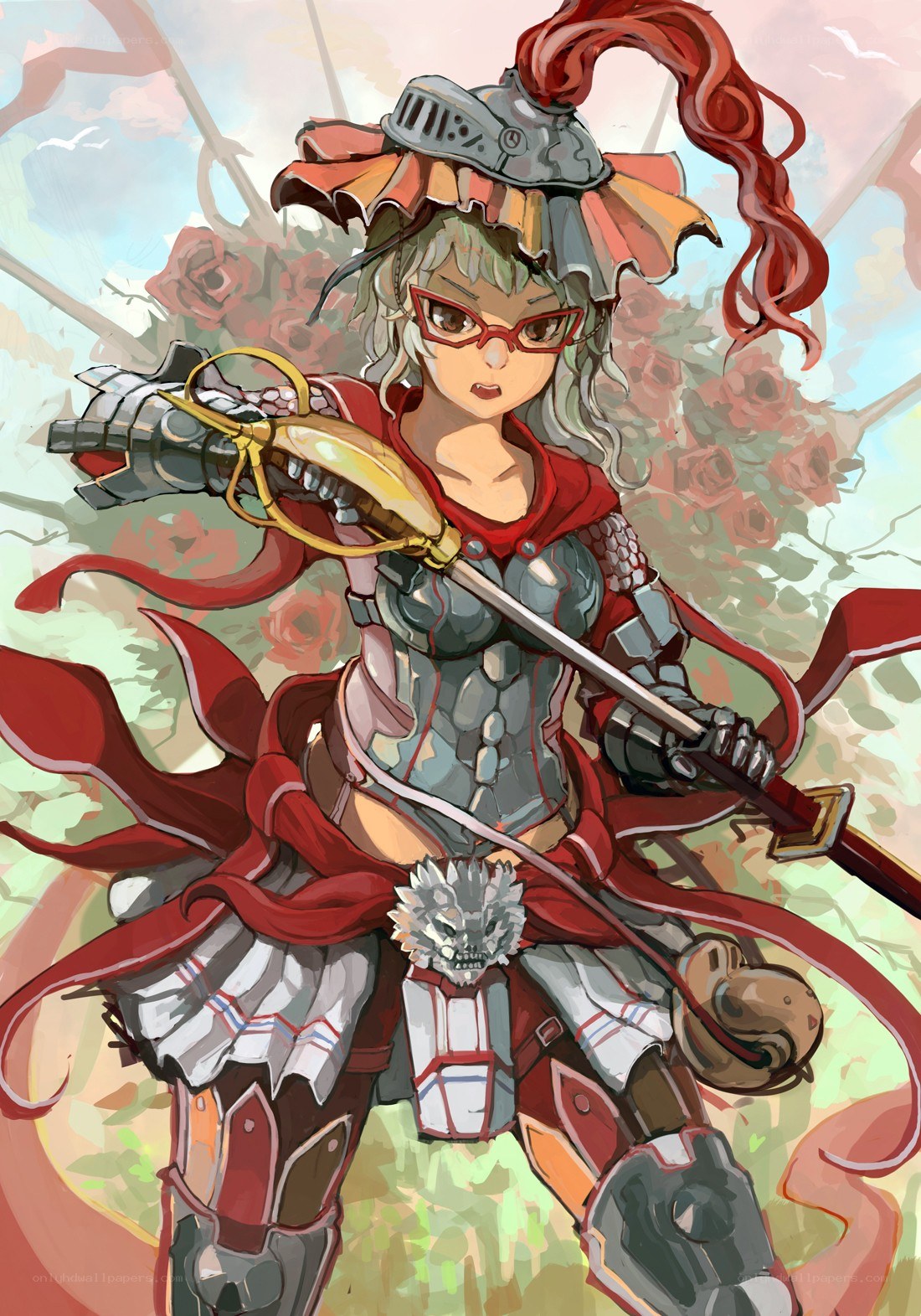 female knight with sword