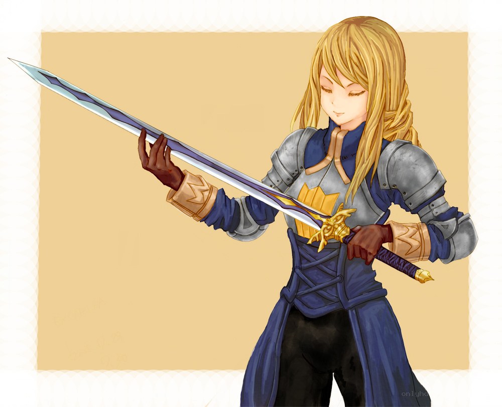 female knight with sword