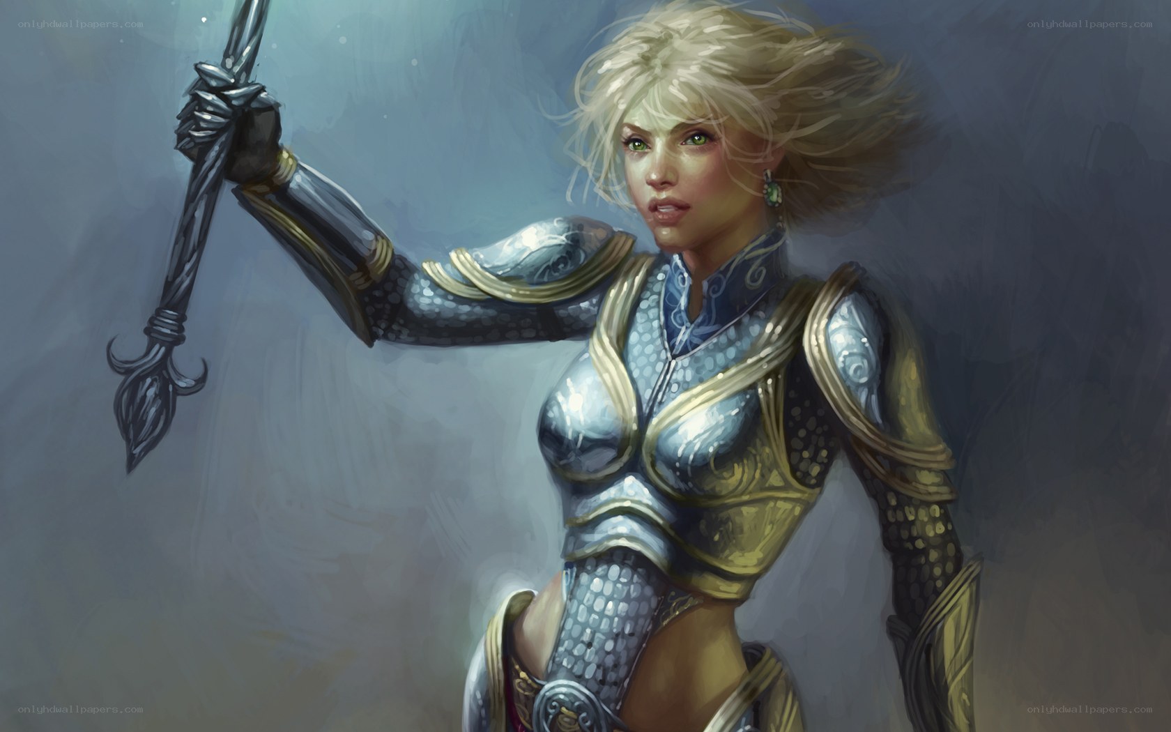 female knight with sword