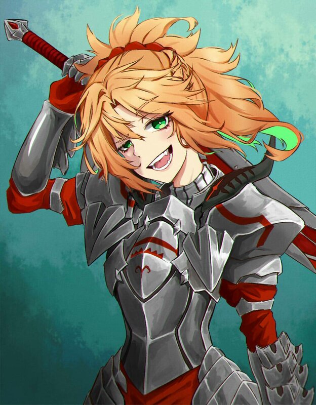 Female Knight with Sword — Gray, Energetic