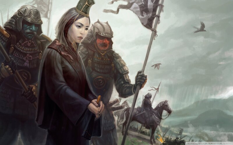 Female Leader with Samurai