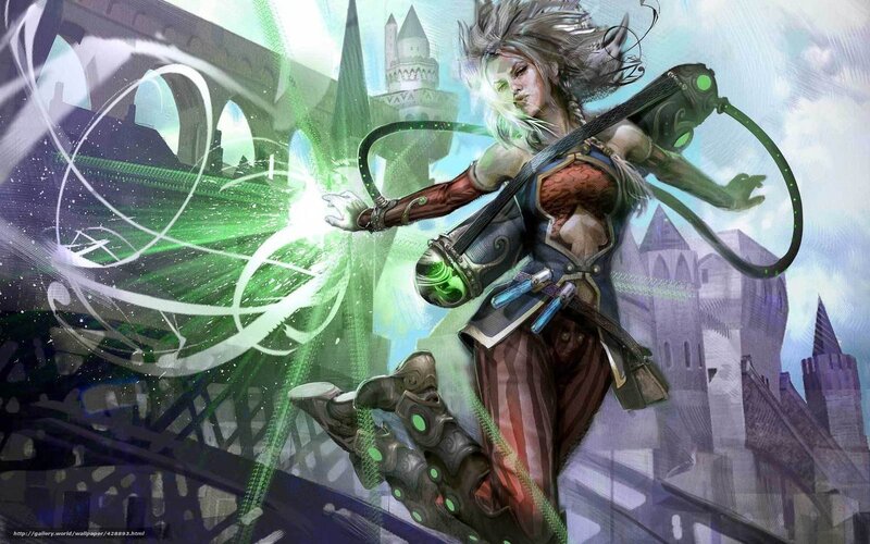 female mage casting spell