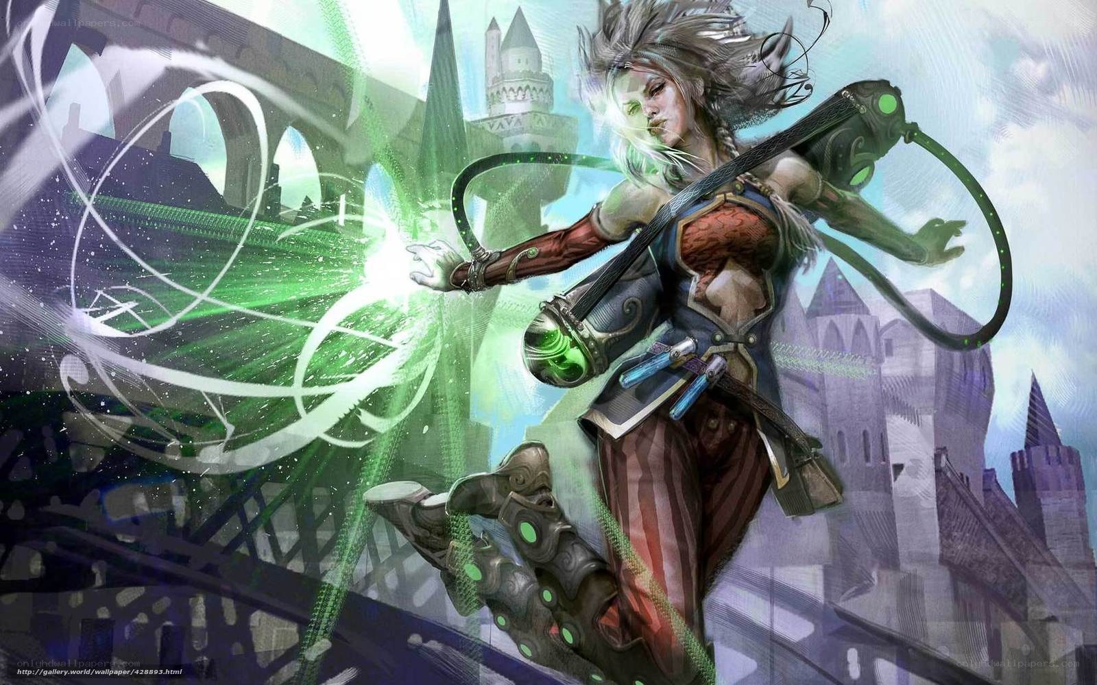 female mage casting spell