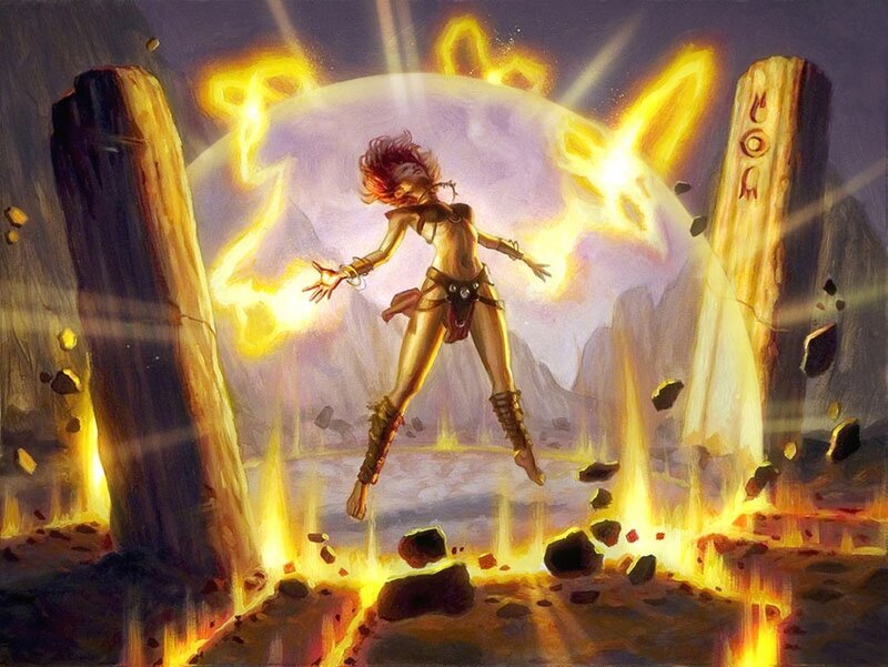 female mage casting spell