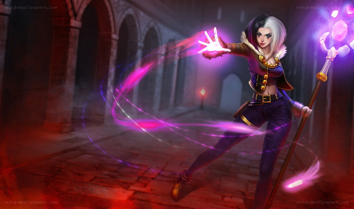 female mage casting spell