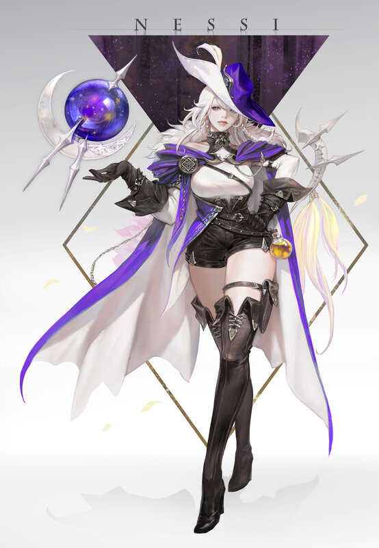 Female Mage Character — White