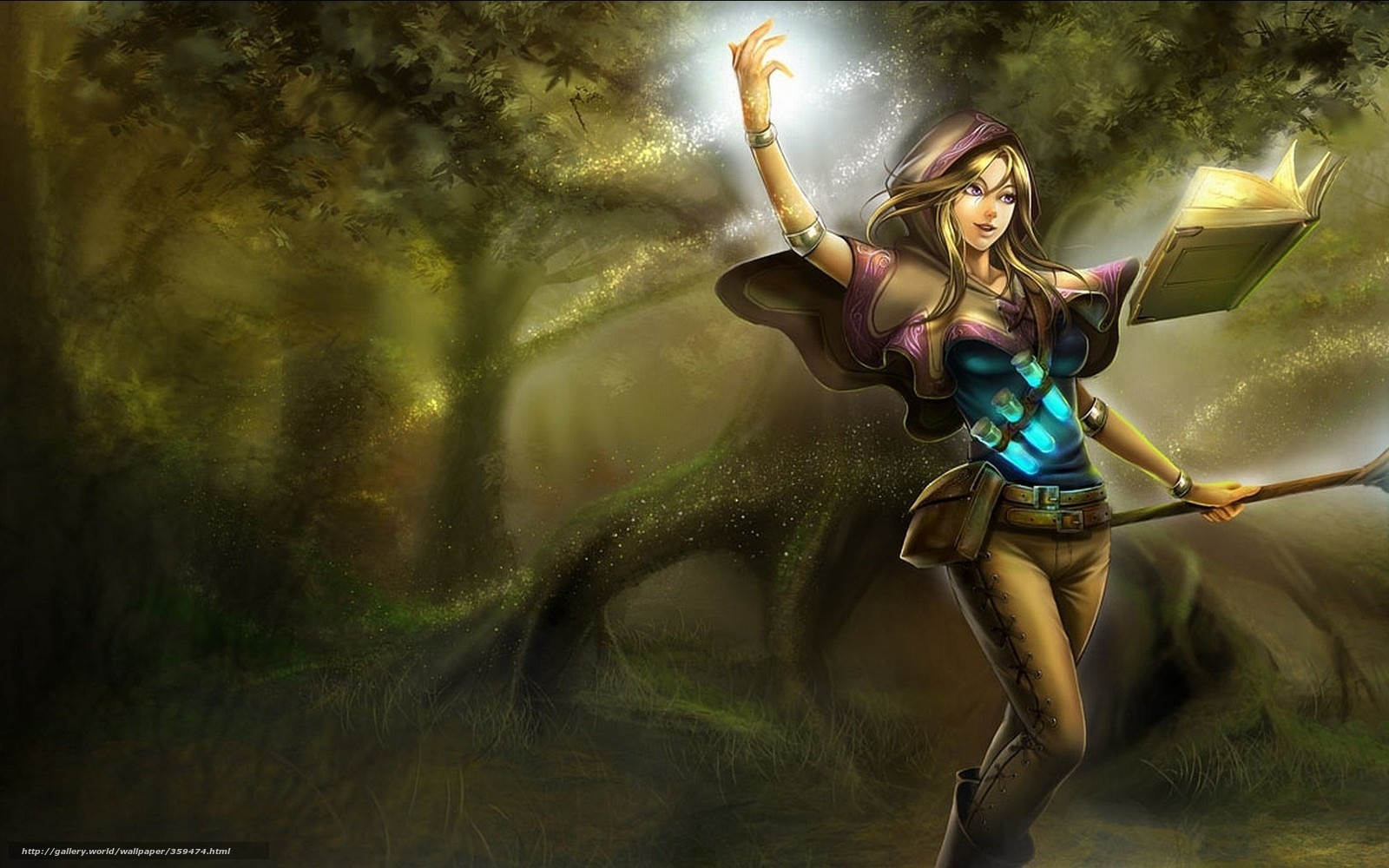 female mage in forest
