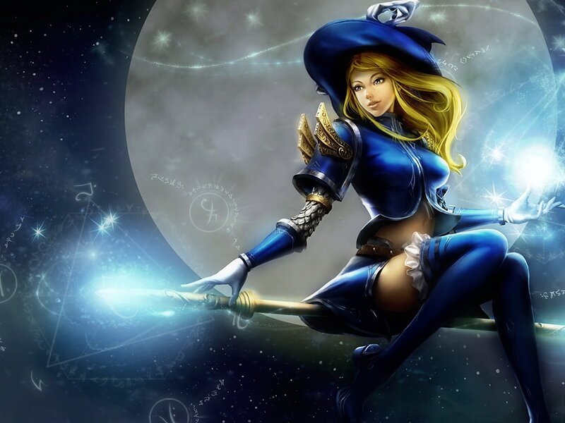 Female Mage on Broom