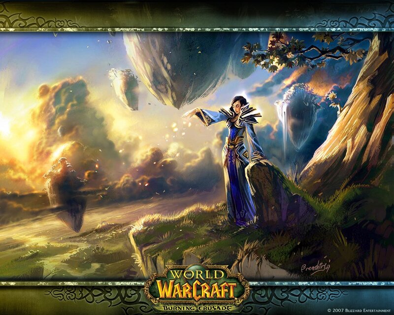 Female Mage on Cliff