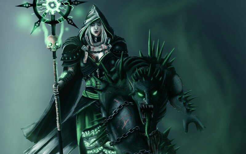 Female Mage with Demon